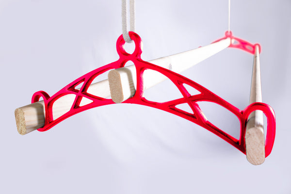 Traditional Ceiling Hanging Clothes Airer - Red